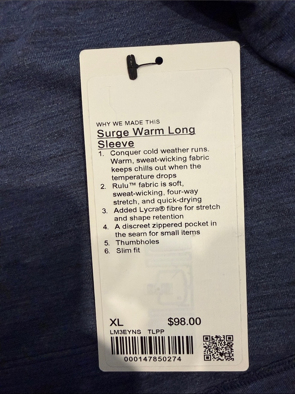 lululemon athletica Surge Warm Long Sleeve Sweater - Navy Blue